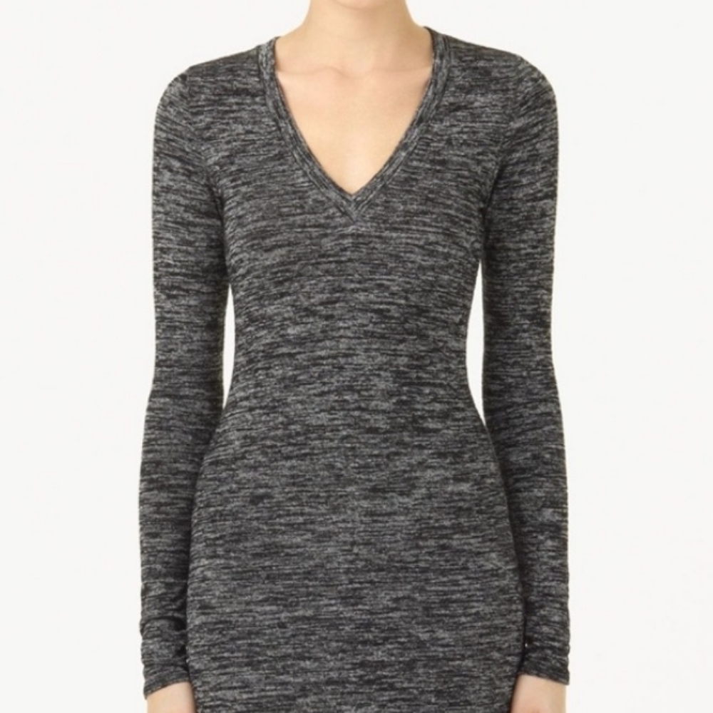 Wilfred Free V neck - light weight dress - mini, XS size, light heather gray